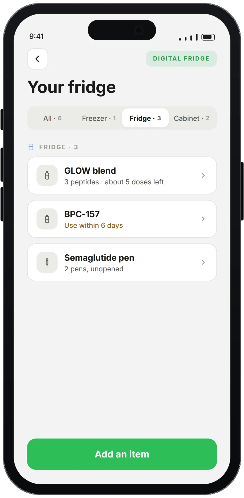 Digital Fridge PepEasy™ App screenshot